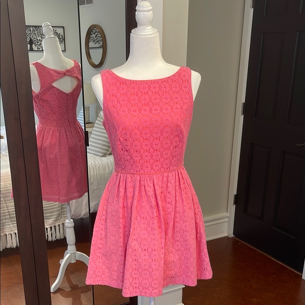 Lily Pulitzer pink lace dress